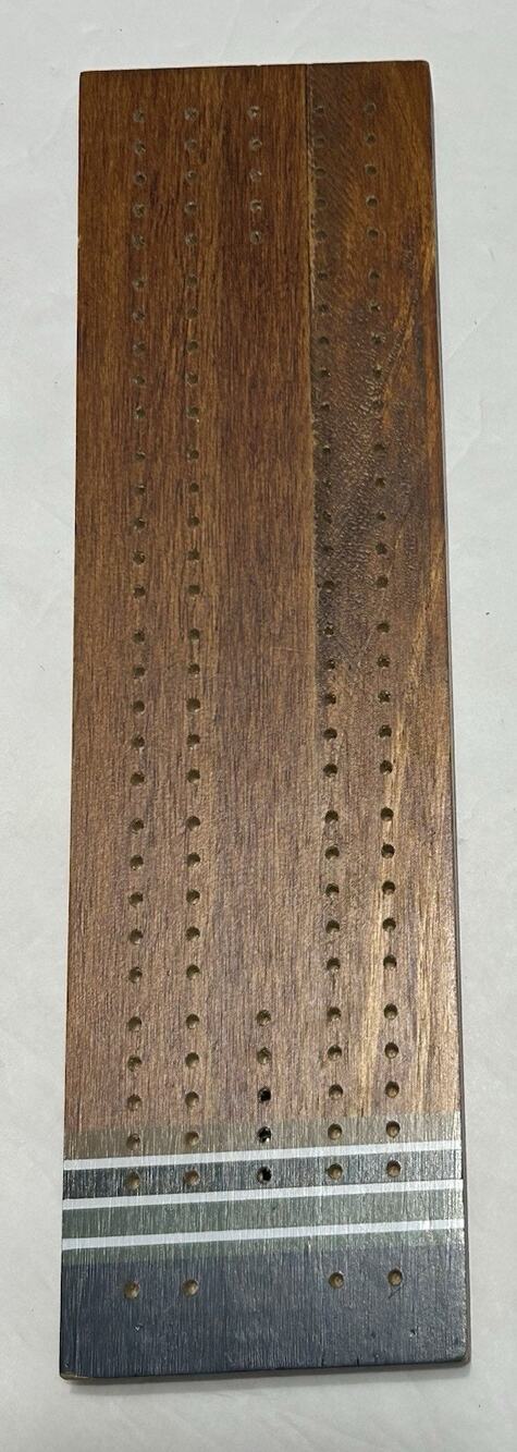 Hearth & Hand Magnolia Wood Cribbage Board Game 2-Track Target Only 3 Pegs Read